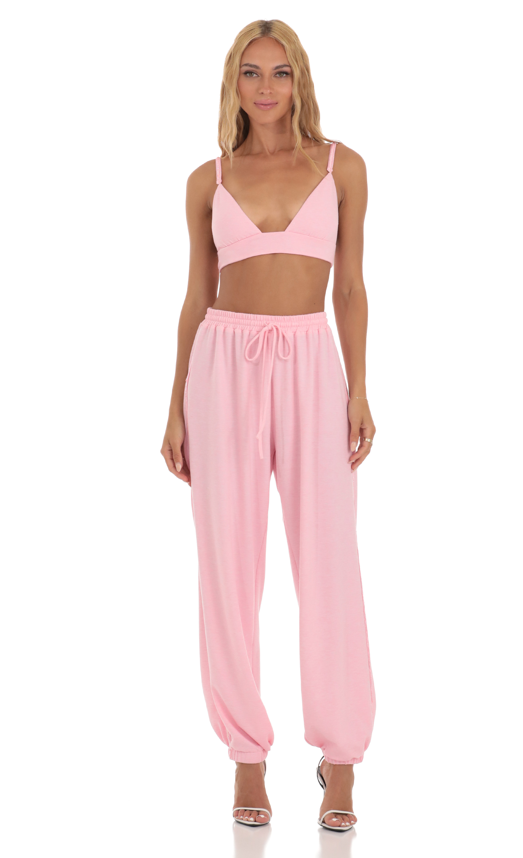 Sequin Two Piece Set in Pink-My Sky Diva