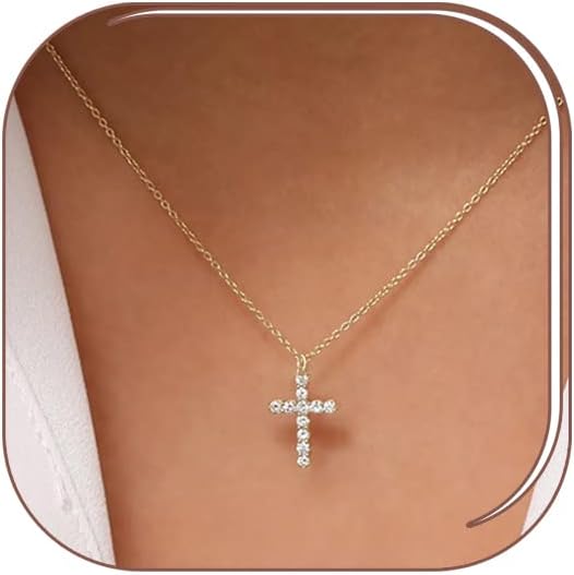 Gold Necklace for Women, Dainty Long Necklace 14k Gold Plated/Silver Y