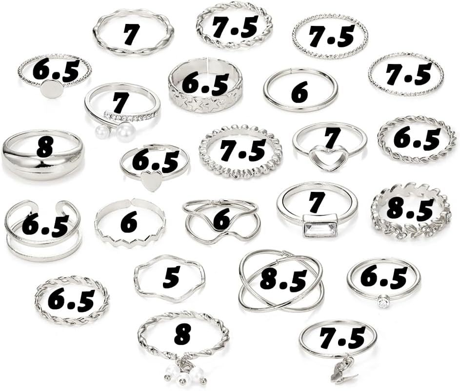  51 Pcs Gold Knuckle Rings Set For Women Girls Vintage Stackable Joint Finger Midi Rings Dainty Cubic Zirconia Crystal Simple Twist Hollow Cute Rings Pack Jewelry Gift