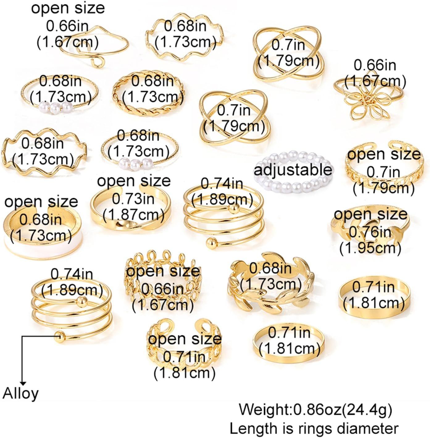  51 Pcs Gold Knuckle Rings Set For Women Girls Vintage Stackable Joint Finger Midi Rings Dainty Cubic Zirconia Crystal Simple Twist Hollow Cute Rings Pack Jewelry Gift