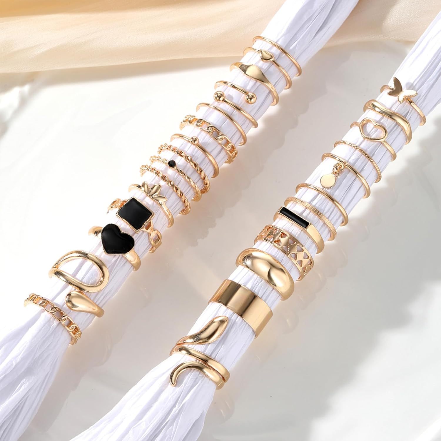  51 Pcs Gold Knuckle Rings Set For Women Girls Vintage Stackable Joint Finger Midi Rings Dainty Cubic Zirconia Crystal Simple Twist Hollow Cute Rings Pack Jewelry Gift