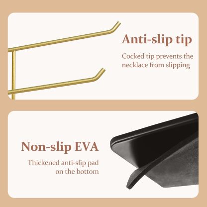 Necklace Stand: Black Metal Necklace Organizer for Home Decor