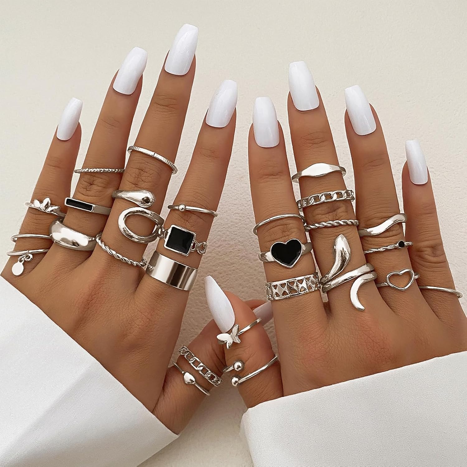  51 Pcs Gold Knuckle Rings Set For Women Girls Vintage Stackable Joint Finger Midi Rings Dainty Cubic Zirconia Crystal Simple Twist Hollow Cute Rings Pack Jewelry Gift