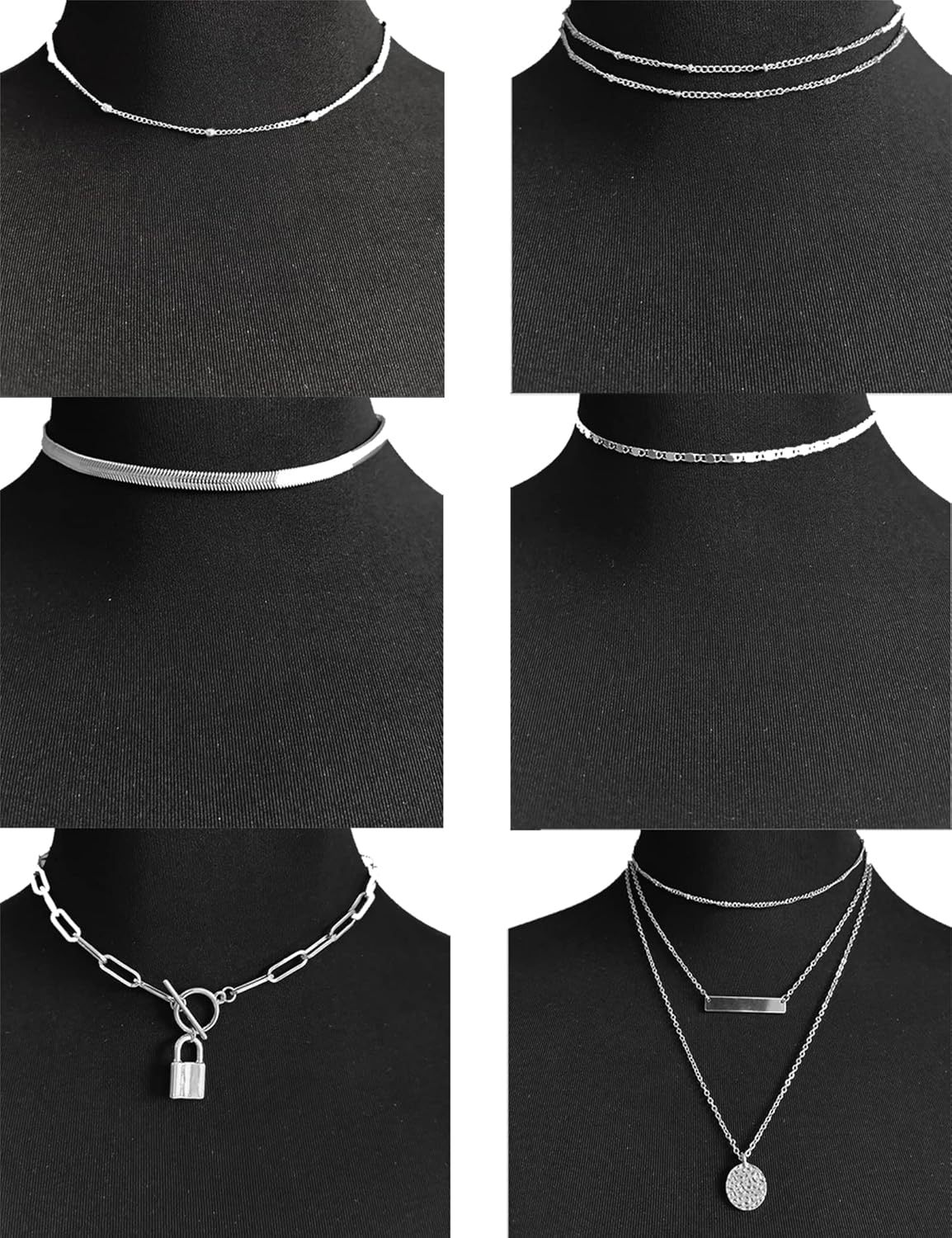 12pcs Chain Gold Bead Necklace Coin Moon Star Pearl Pendant Chain Choker Multilayer Necklace Leather Cord Set for Women Men Adjustable Gold Tone