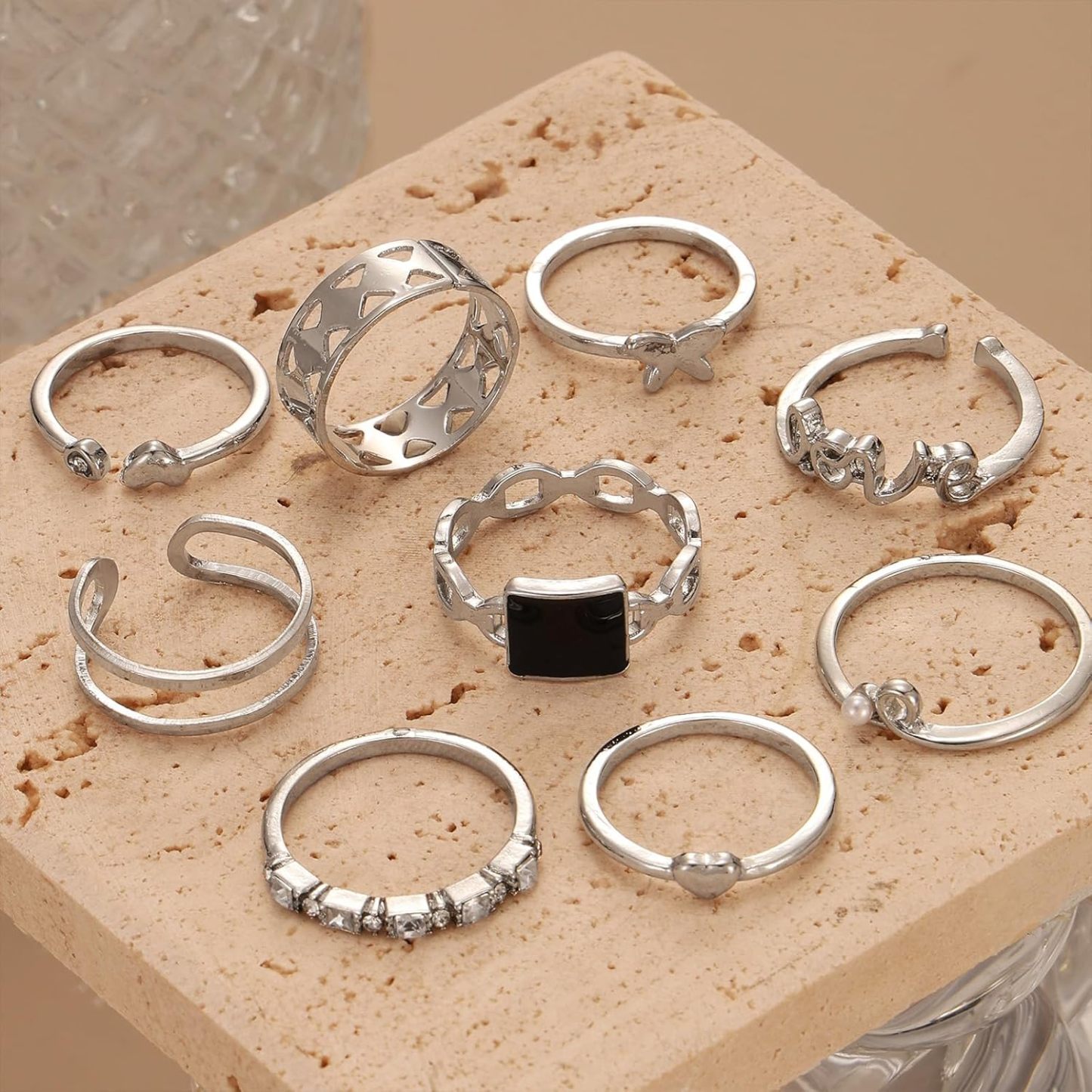  51 Pcs Gold Knuckle Rings Set For Women Girls Vintage Stackable Joint Finger Midi Rings Dainty Cubic Zirconia Crystal Simple Twist Hollow Cute Rings Pack Jewelry Gift