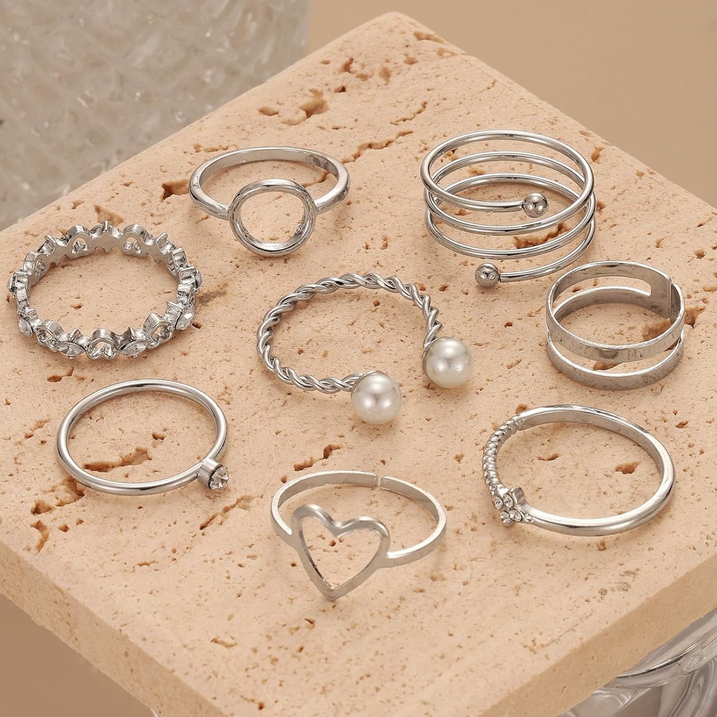  51 Pcs Gold Knuckle Rings Set For Women Girls Vintage Stackable Joint Finger Midi Rings Dainty Cubic Zirconia Crystal Simple Twist Hollow Cute Rings Pack Jewelry Gift
