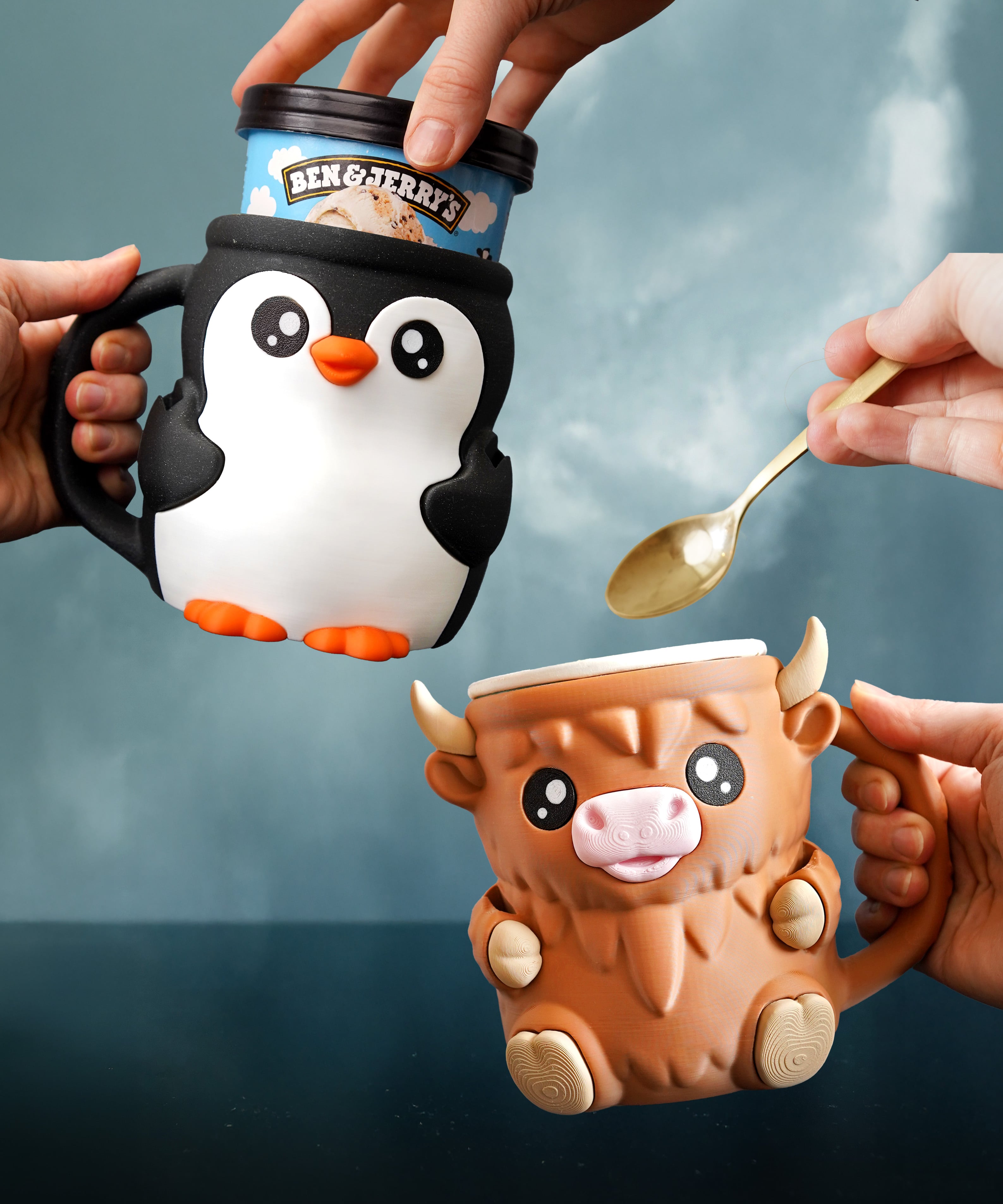 Highland Cow Ice Pint Holder