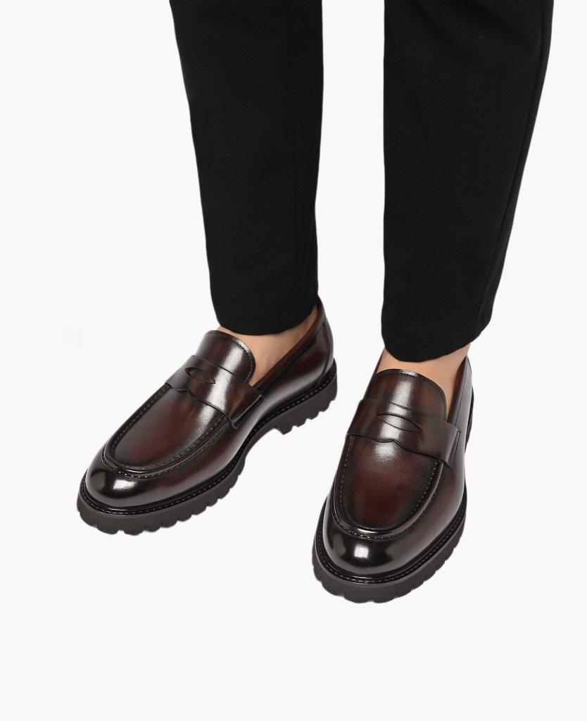 Aporo Marc Men’s Genuine Leather Loafers Luxury Comfort Shoes