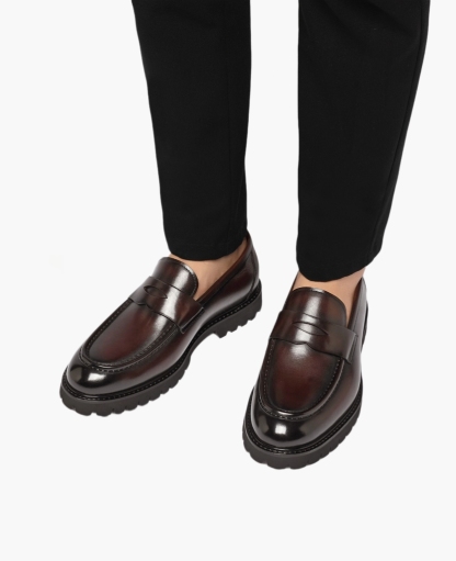 Aporo Marc Men’s Genuine Leather Loafers Luxury Comfort Shoes