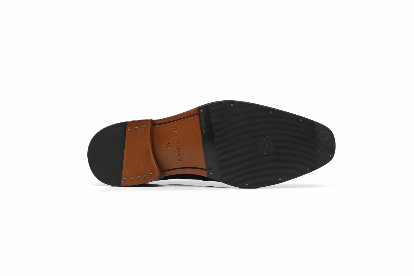APORO MARC Dark Brown Hand Patina Single Monk Strap Dress Shoes for Men
