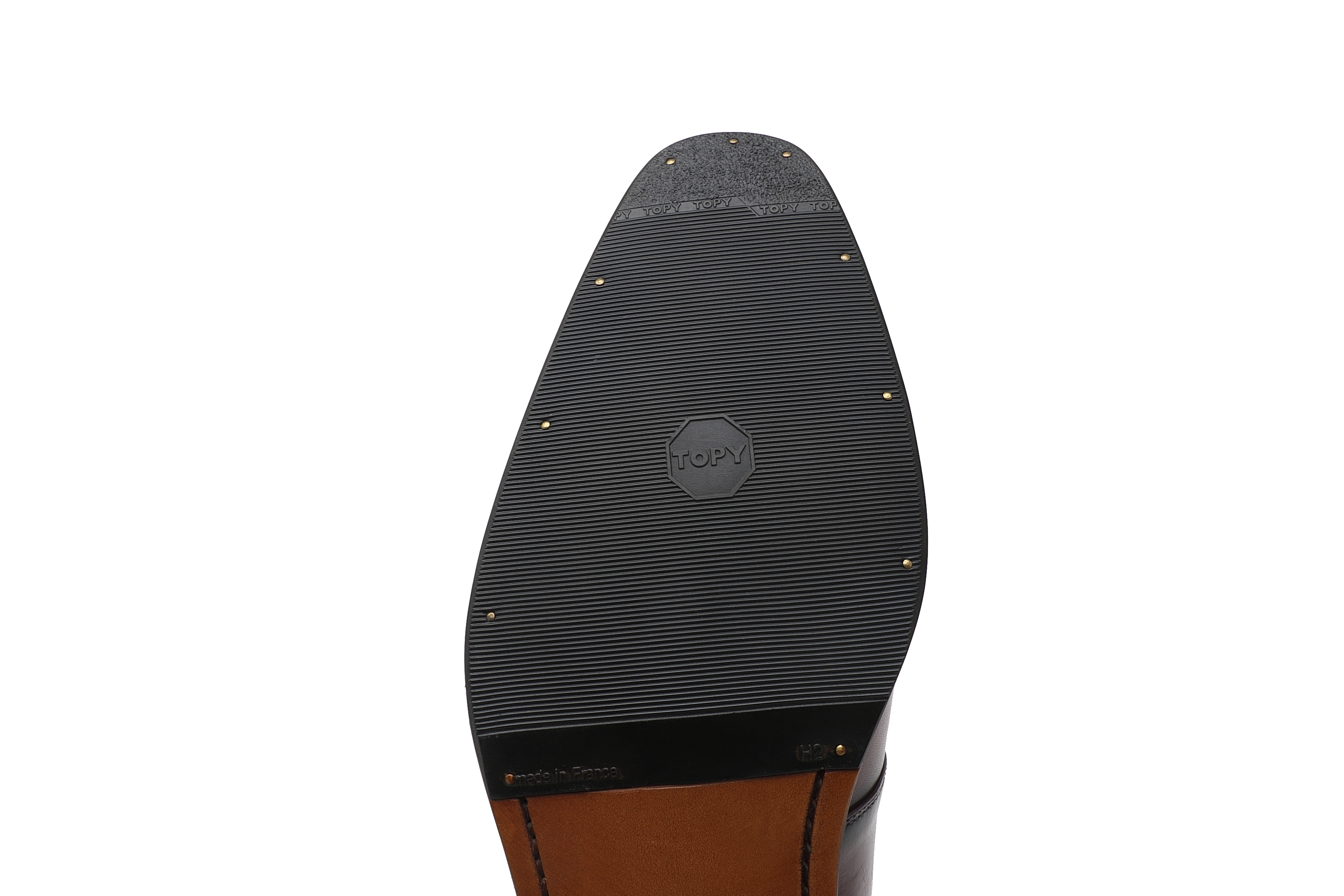 APORO MARC Dark Brown Hand Patina Single Monk Strap Dress Shoes for Men