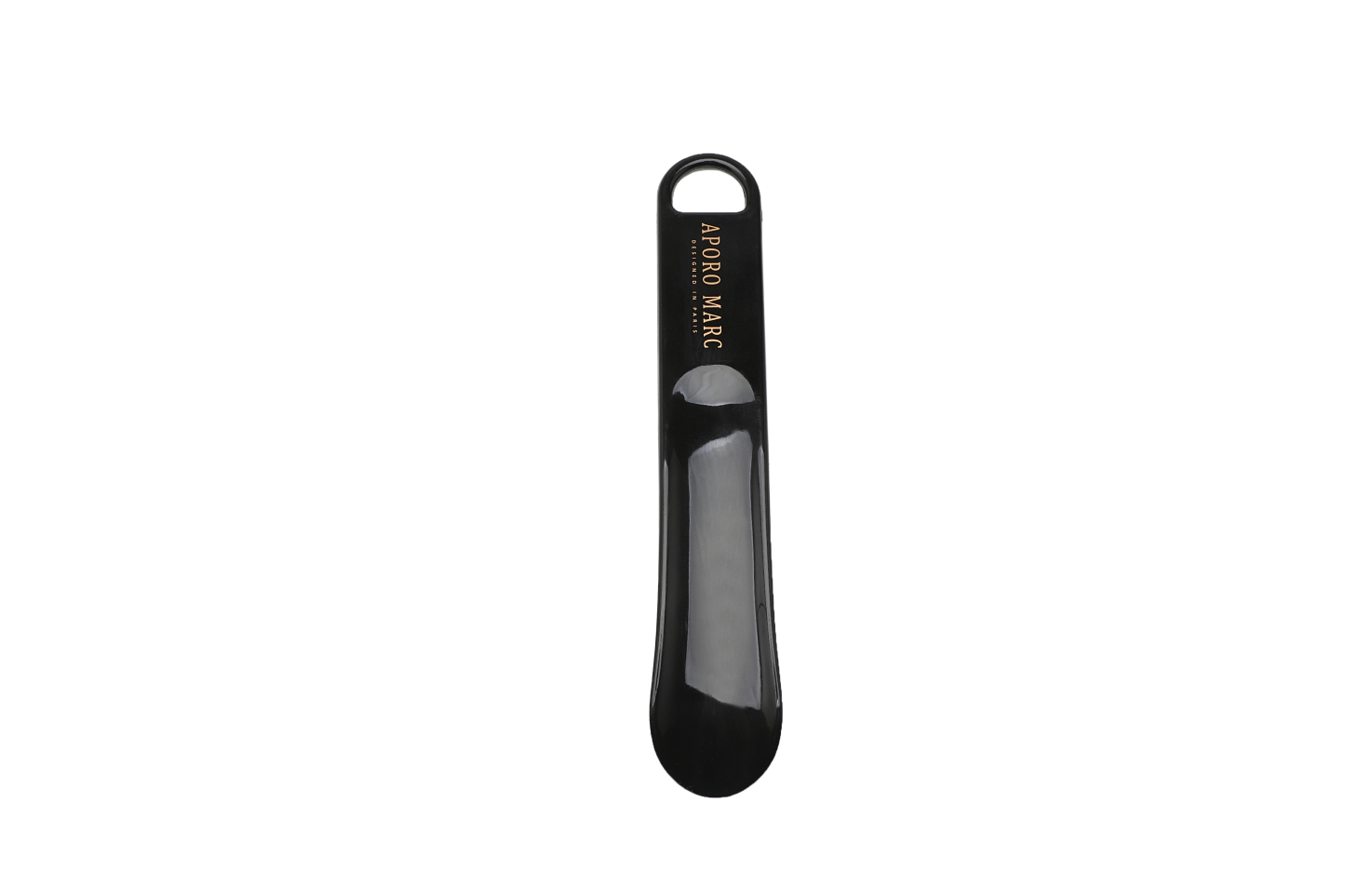 APORO MARC Black Glossy Metal Mini Shoe Horn for Men