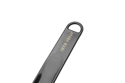 APORO MARC Black Glossy Metal Mini Shoe Horn for Men