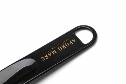 APORO MARC Black Glossy Metal Mini Shoe Horn for Men