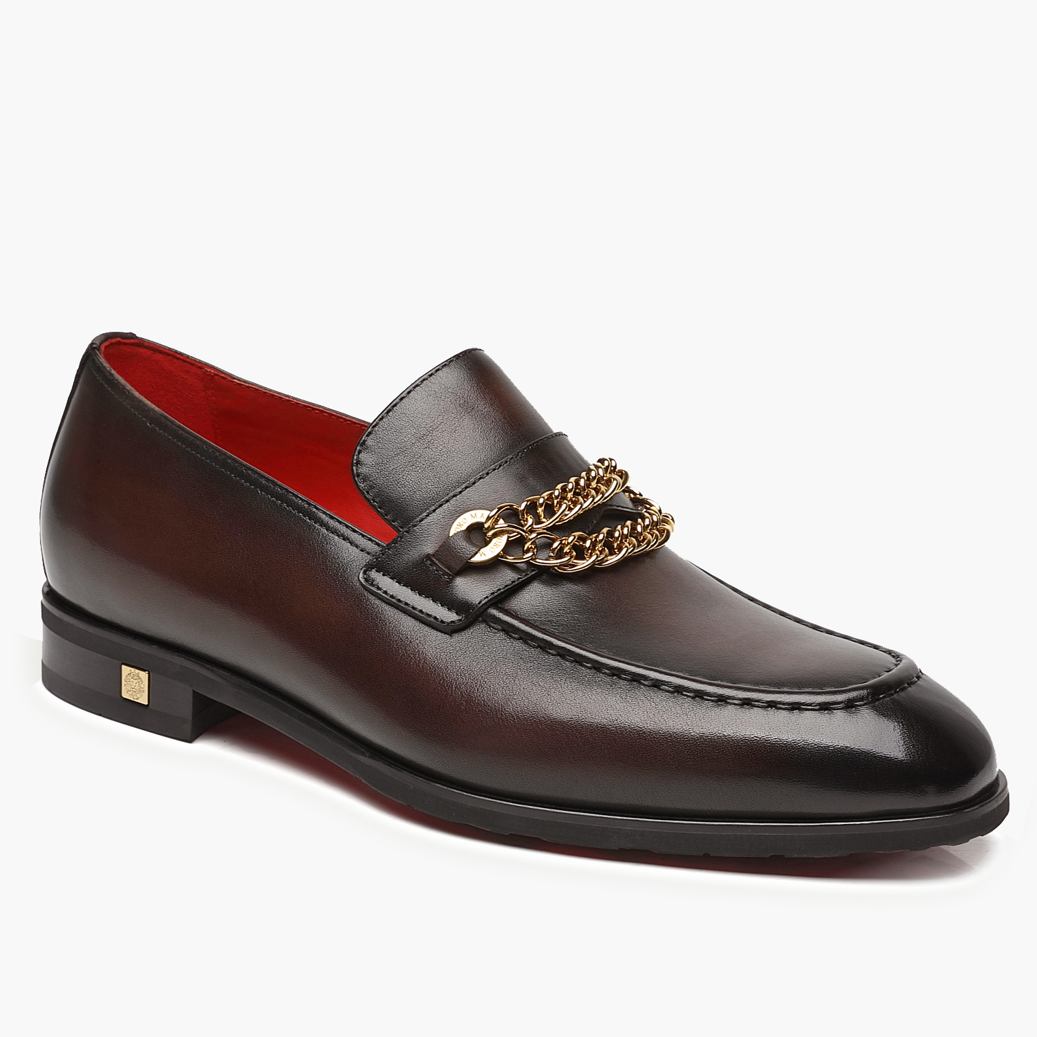 Aporomarc 2026 Classic Burnished Chain Loafers for Men