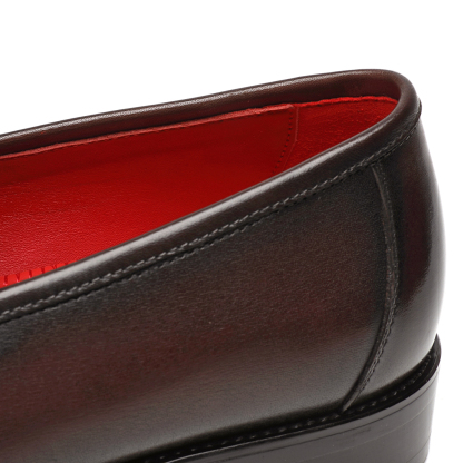 Aporomarc 2026 Classic Burnished Croc-Embossed Penny Loafers for Men