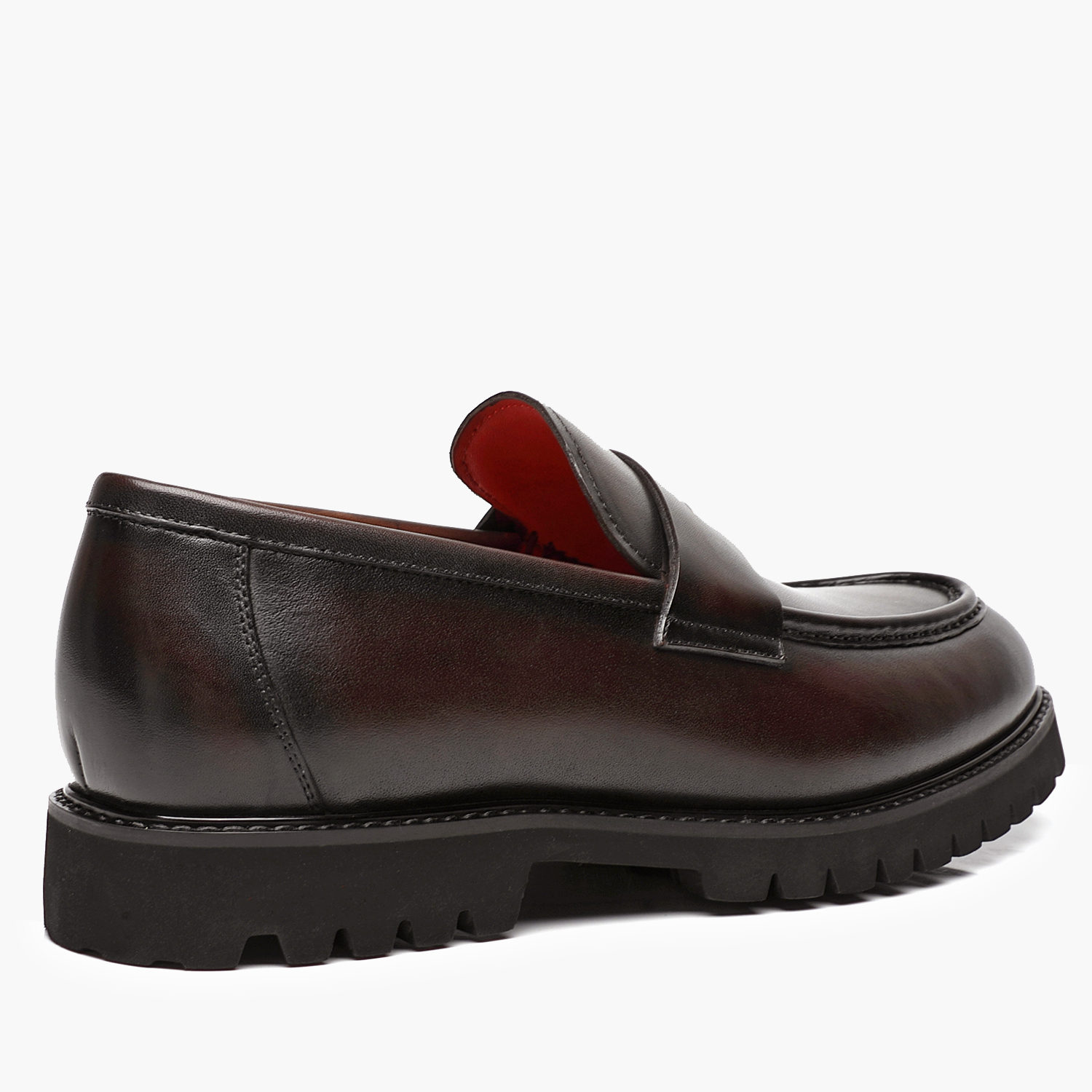 Aporomarc 2026 Classic Burnished Chunky Sole Penny Loafers for Men