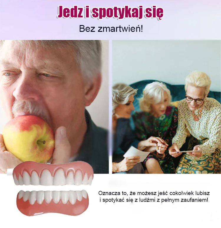 Zestaw kosmetycznych protez zębowych