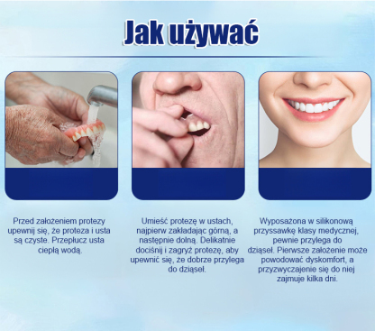 Zestaw kosmetycznych protez zębowych