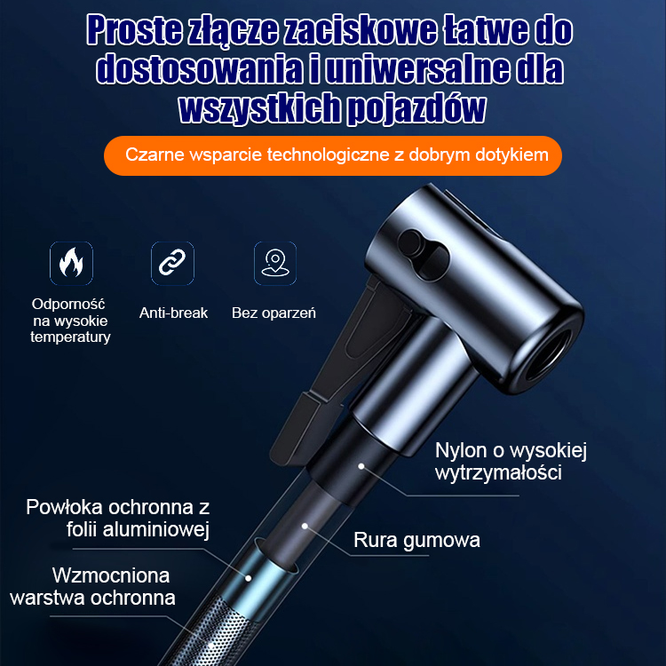 Przenośna pompka samochodowa o dużej mocy