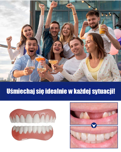 Zestaw kosmetycznych protez zębowych