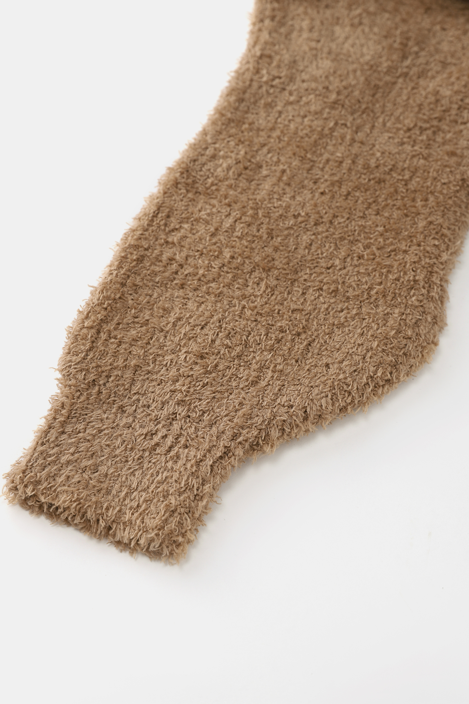 Brown Turtleneck Puff Sleeve Sweater Set