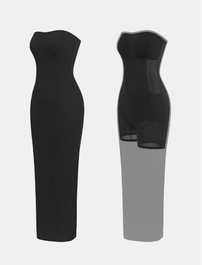 Midnight Silhouette Black Maxi Dress