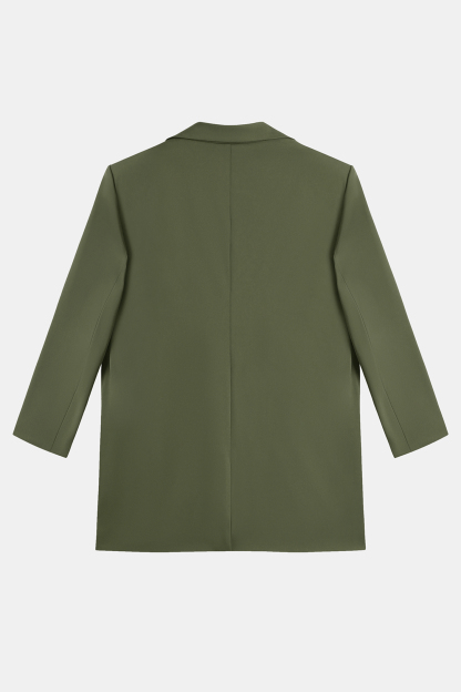 x JoJo Olive Green Longline Blazer