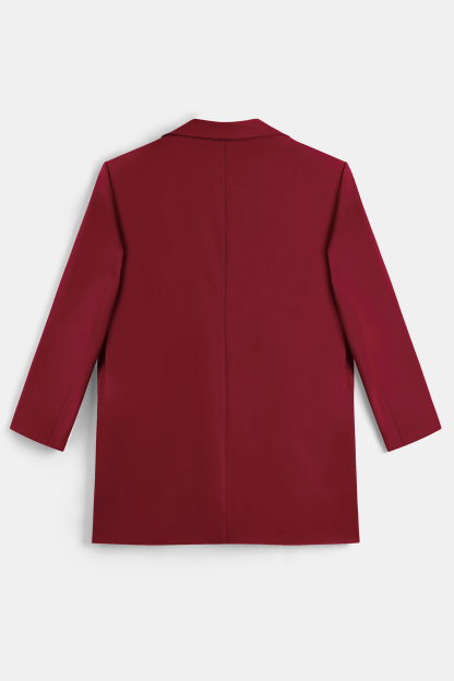 x JoJo Red Wine Longline Blazer