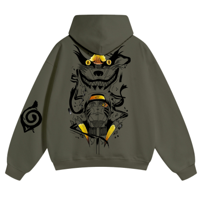 Oversized Unisex Anime Print Hoodie