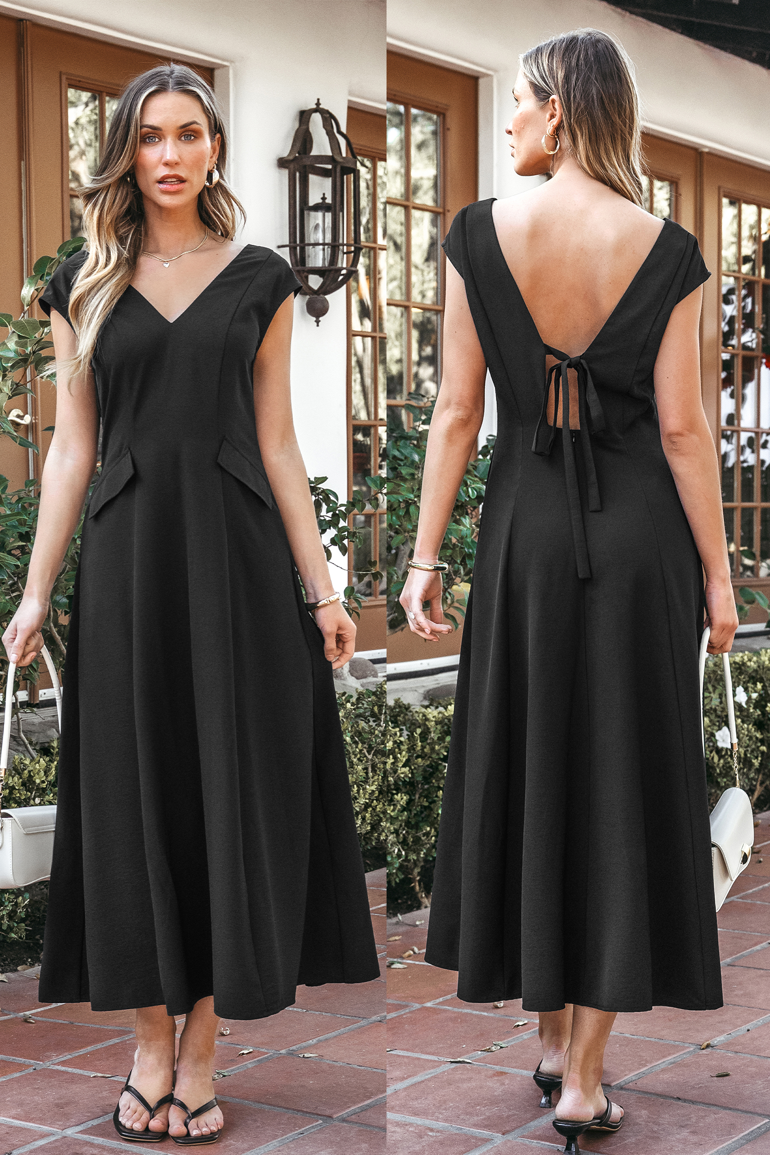 Chic Lines Black Maxi Dress