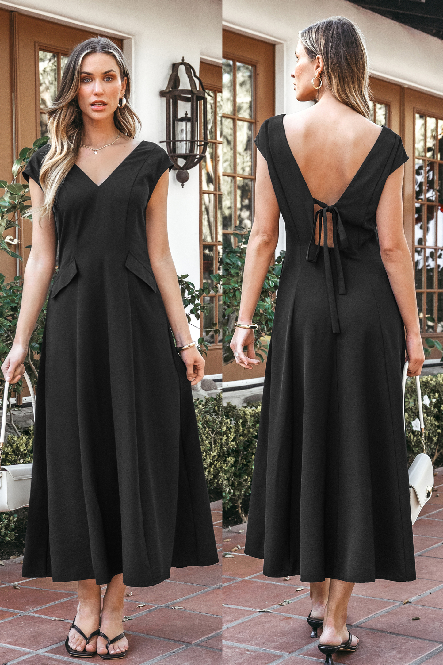Chic Lines Black Maxi Dress