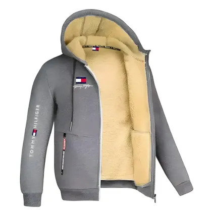 Outdoor sherpa lined hooded jacket