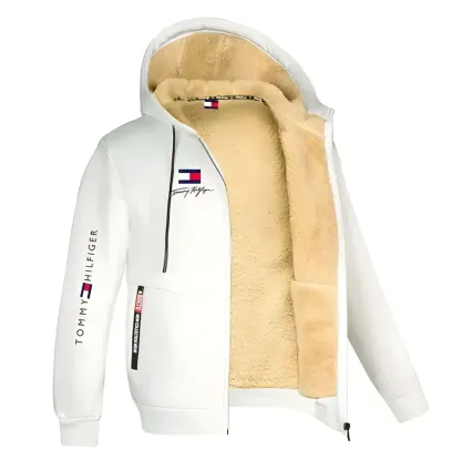 Outdoor sherpa lined hooded jacket