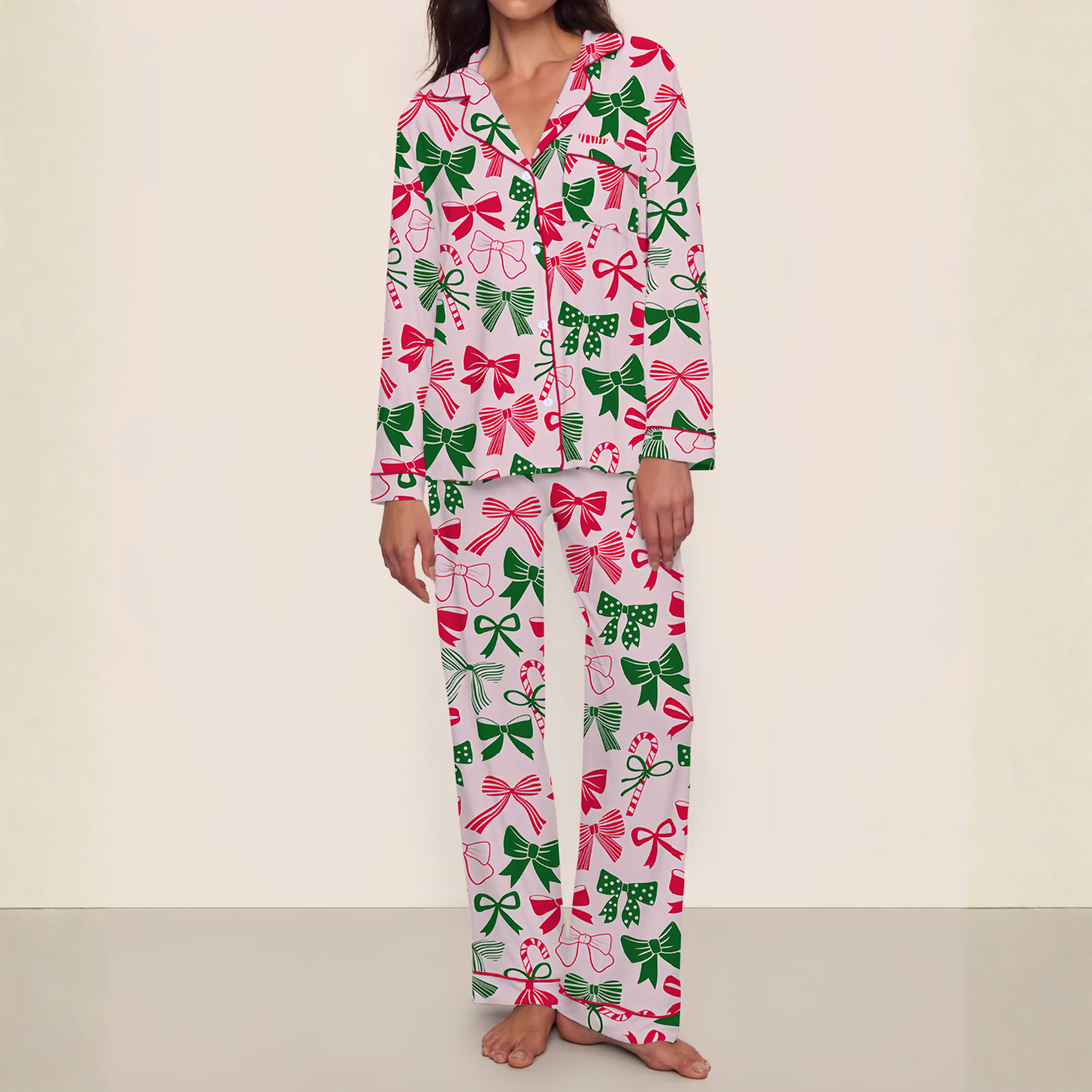 Christmas Bows Women's Pajama Set