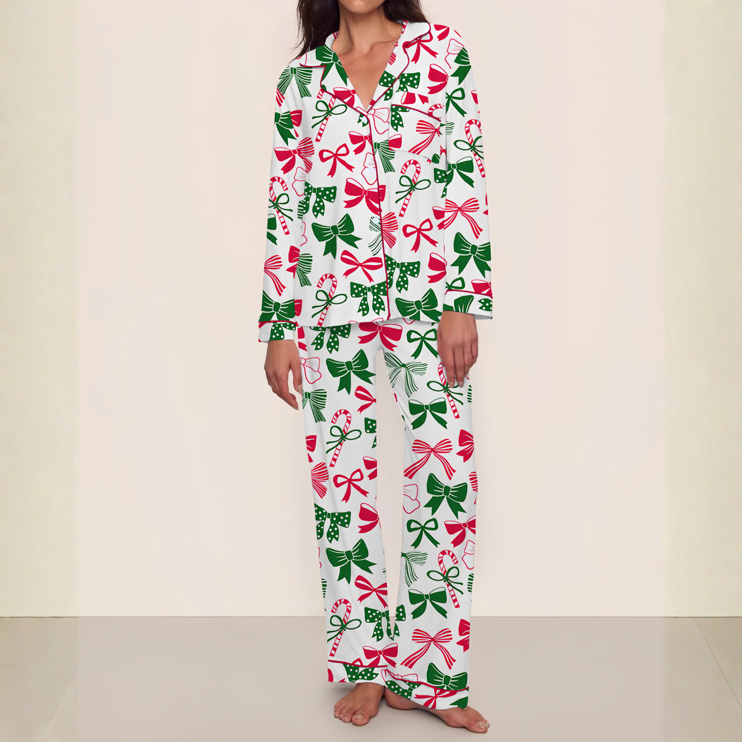 Christmas Bows Women's Pajama Set