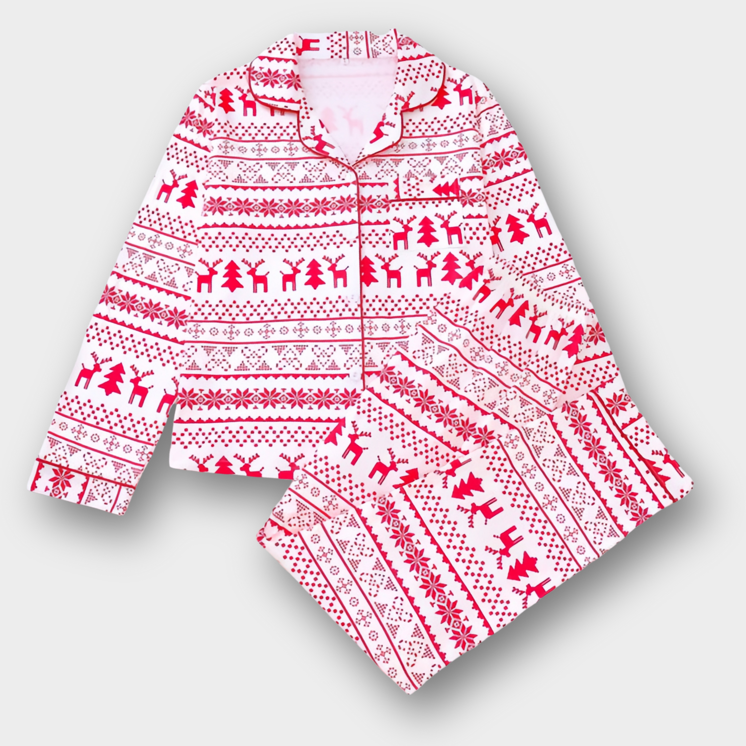 Red Reindeer Women's Pajama Set