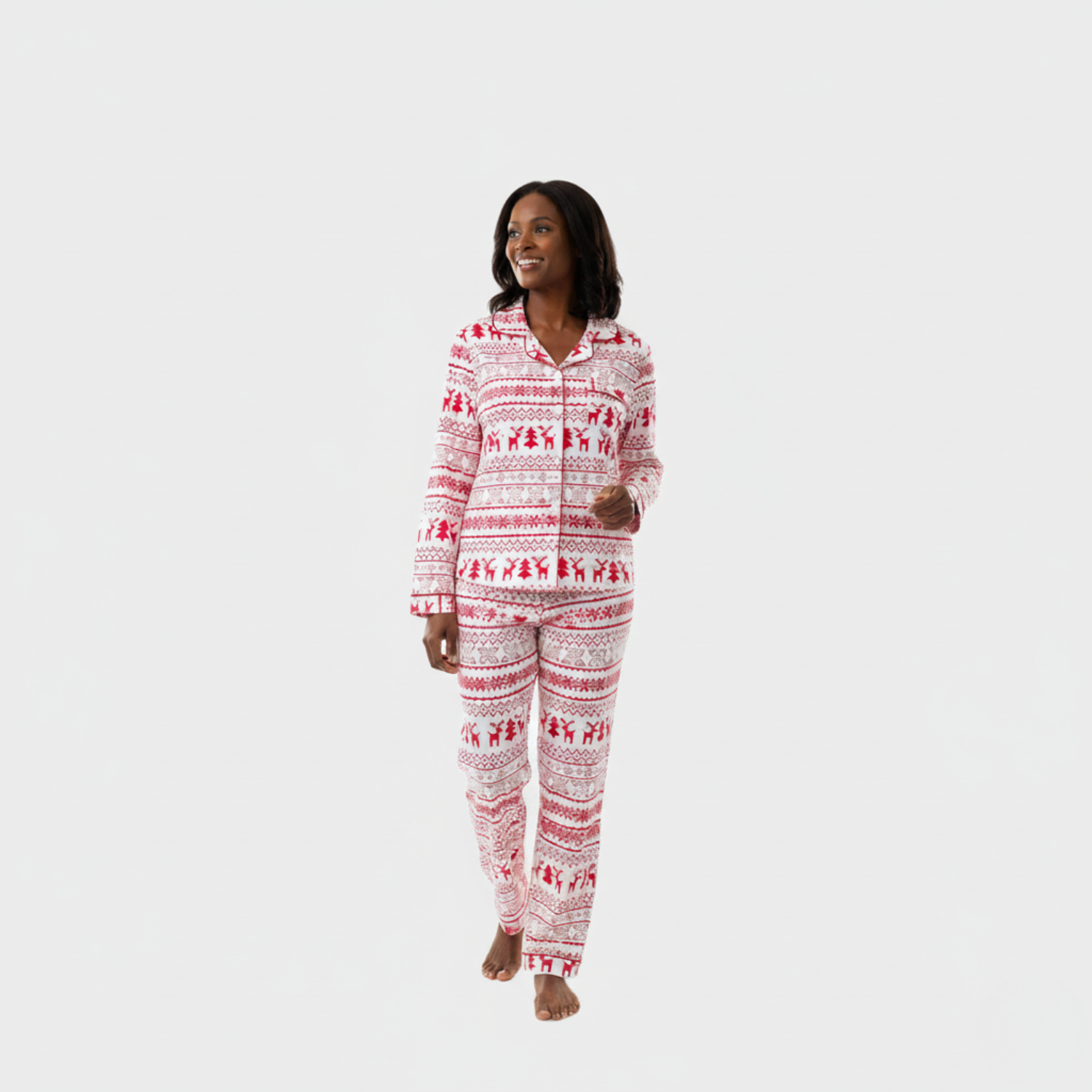 Red Reindeer Women's Pajama Set
