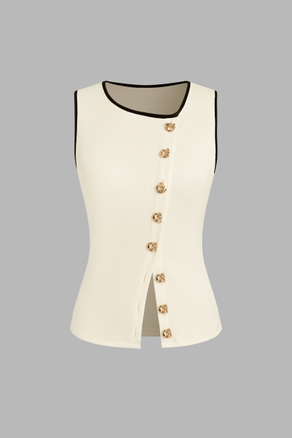 Next Move Cream Tank Top