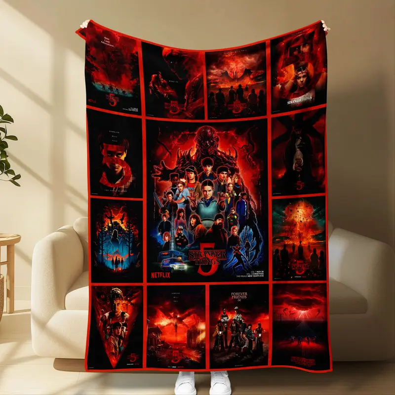 Stranger Things 5 Collection Themed Blanket