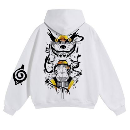 Oversized Unisex Anime Print Hoodie