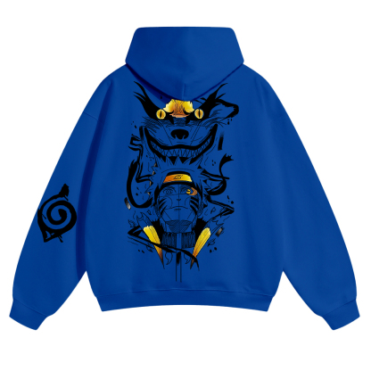 Oversized Unisex Anime Print Hoodie