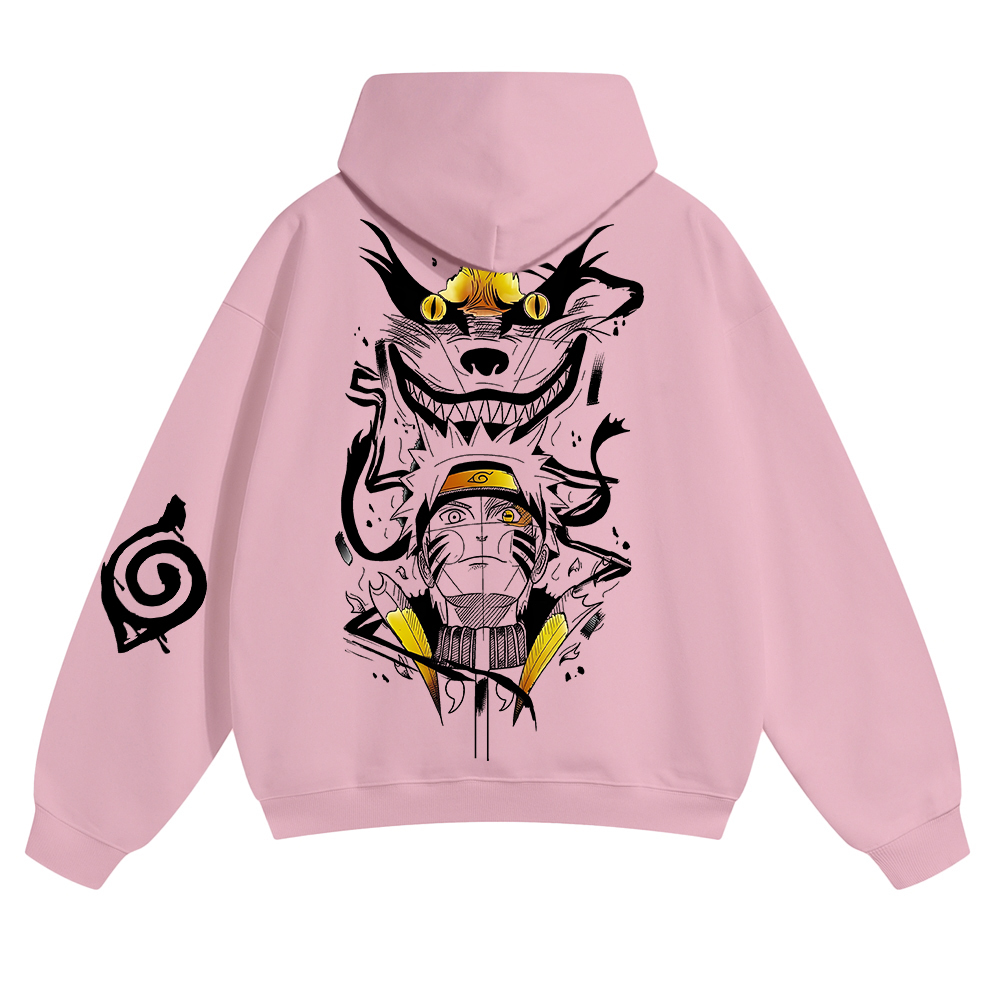Oversized Unisex Anime Print Hoodie