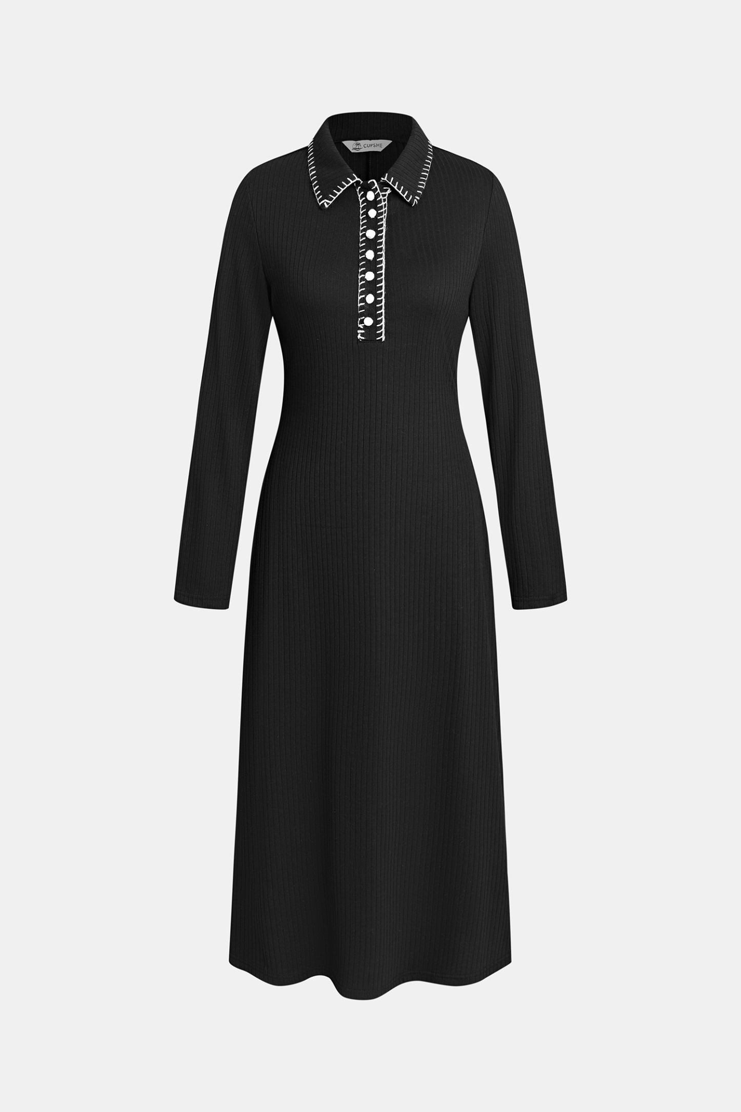 Class Act Black Midi Dress