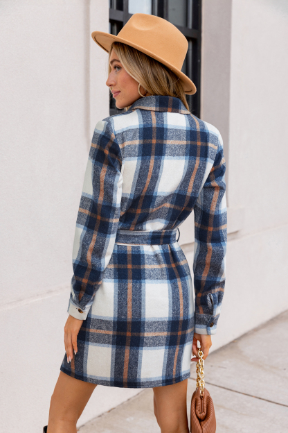 Downtown Stroll Plaid Mini Dress