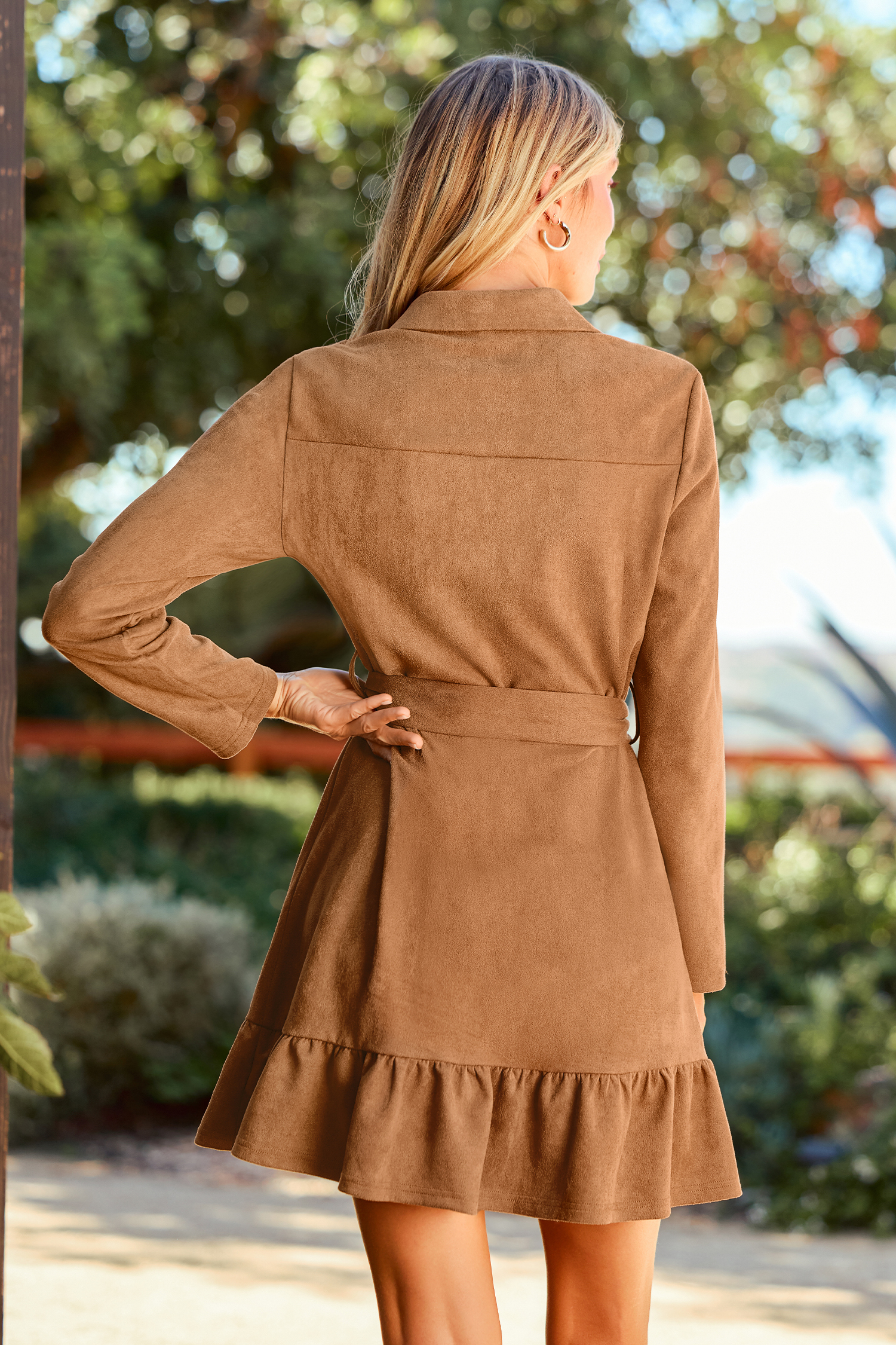 Spice Latte Brown Mini Dress