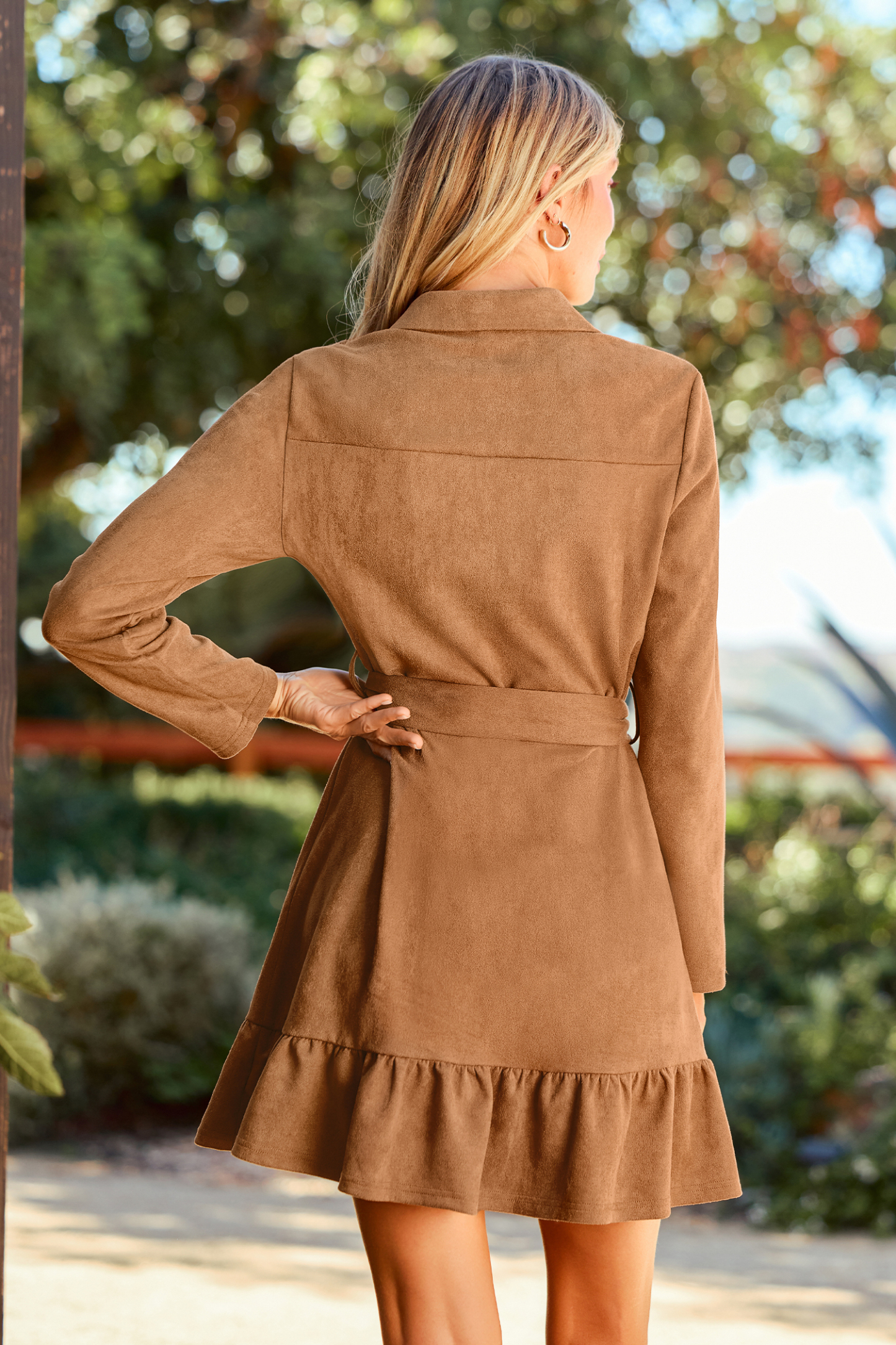 Spice Latte Brown Mini Dress