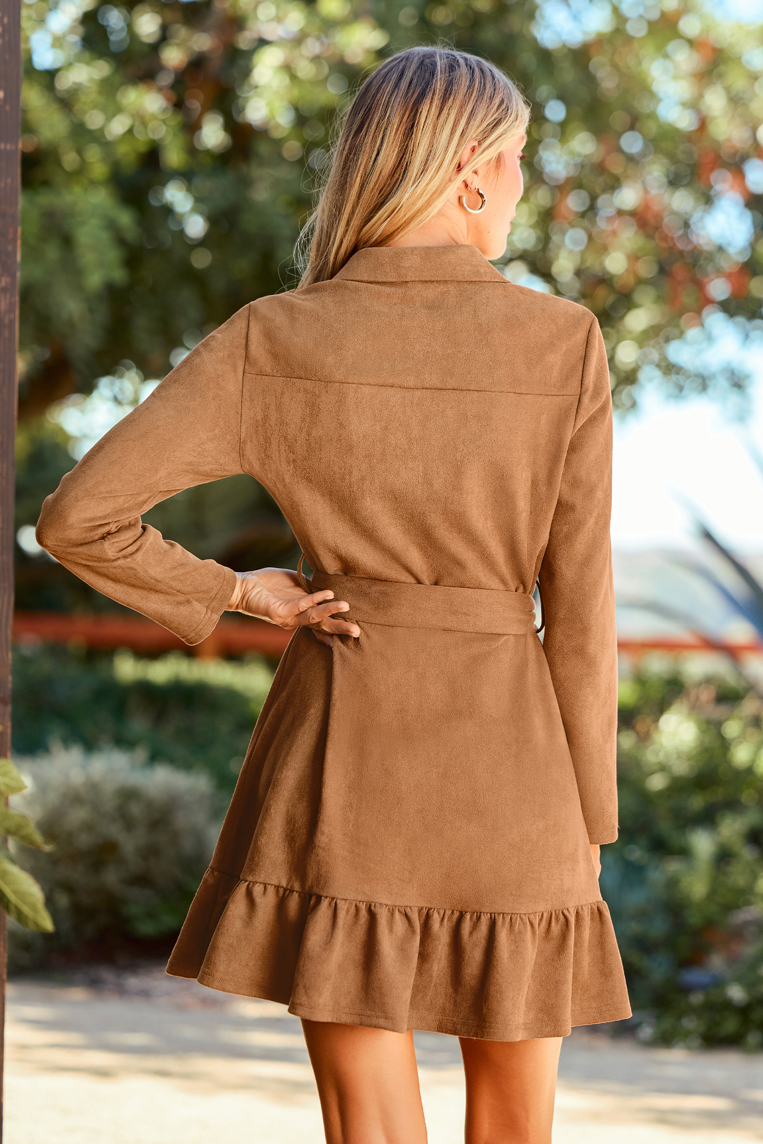 Spice Latte Brown Mini Dress