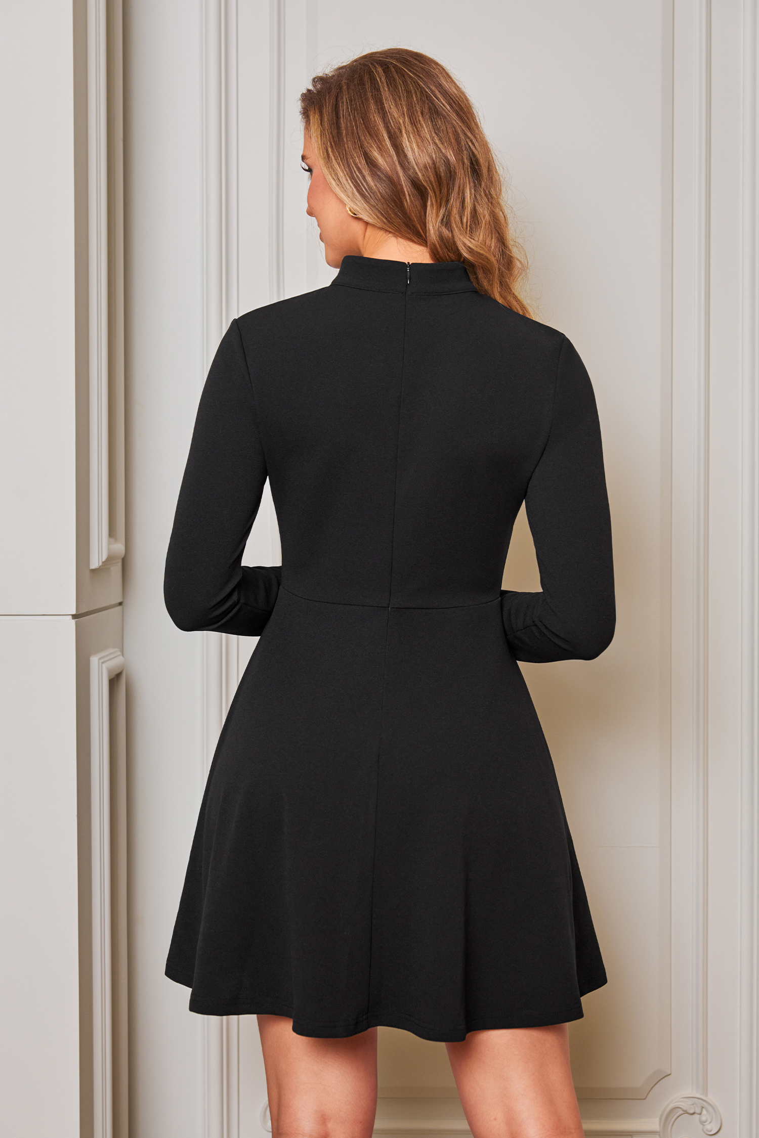 Midnight Illusion Black Mini Dress