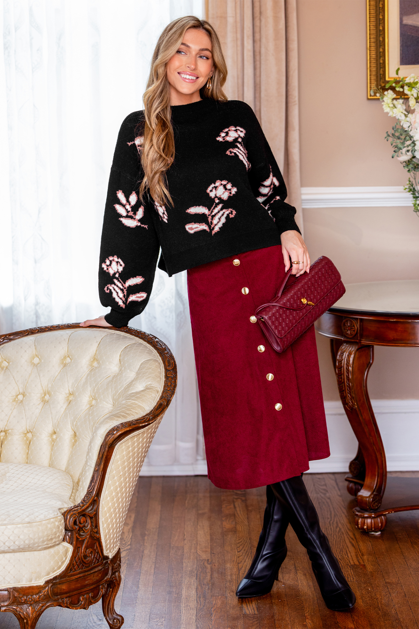 Thorns & All Floral Sweater